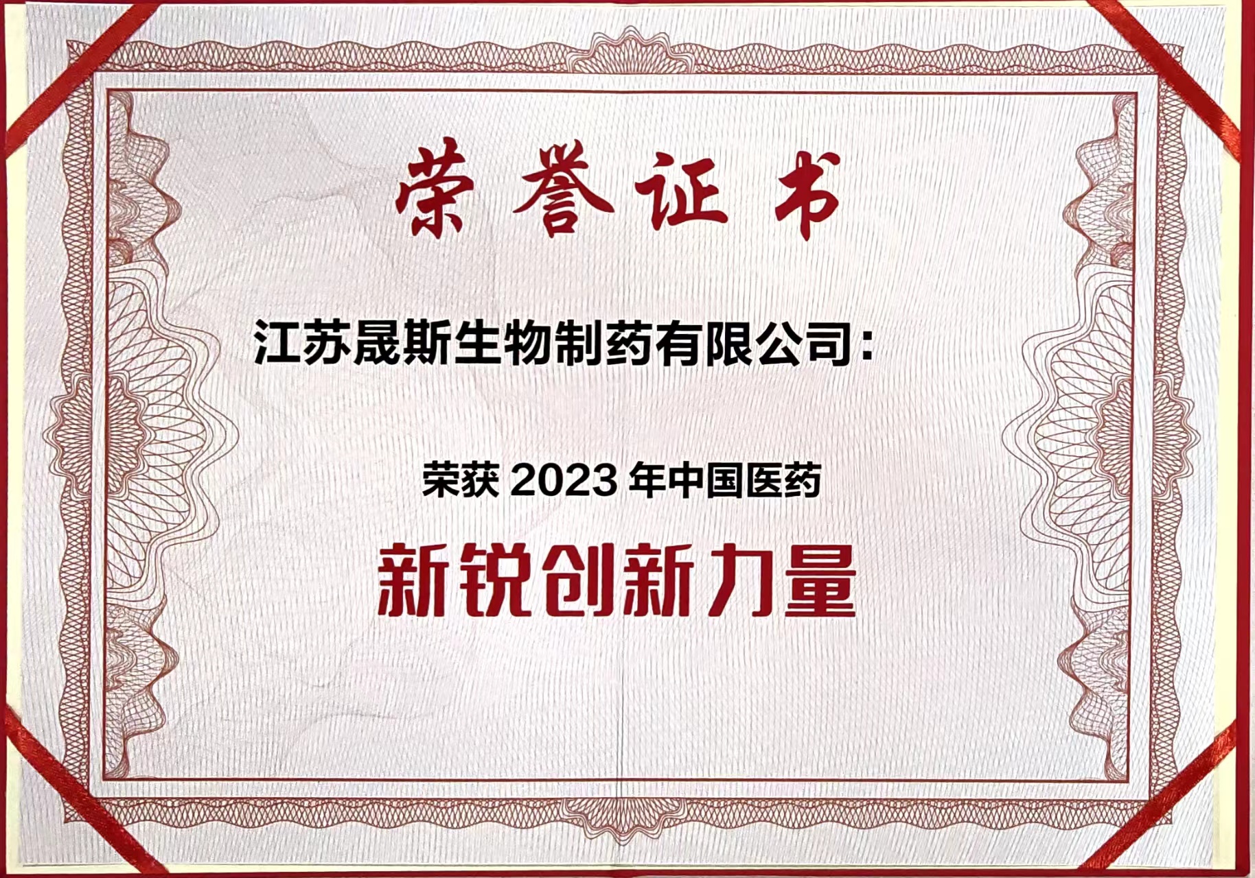 2023新銳力量獎狀